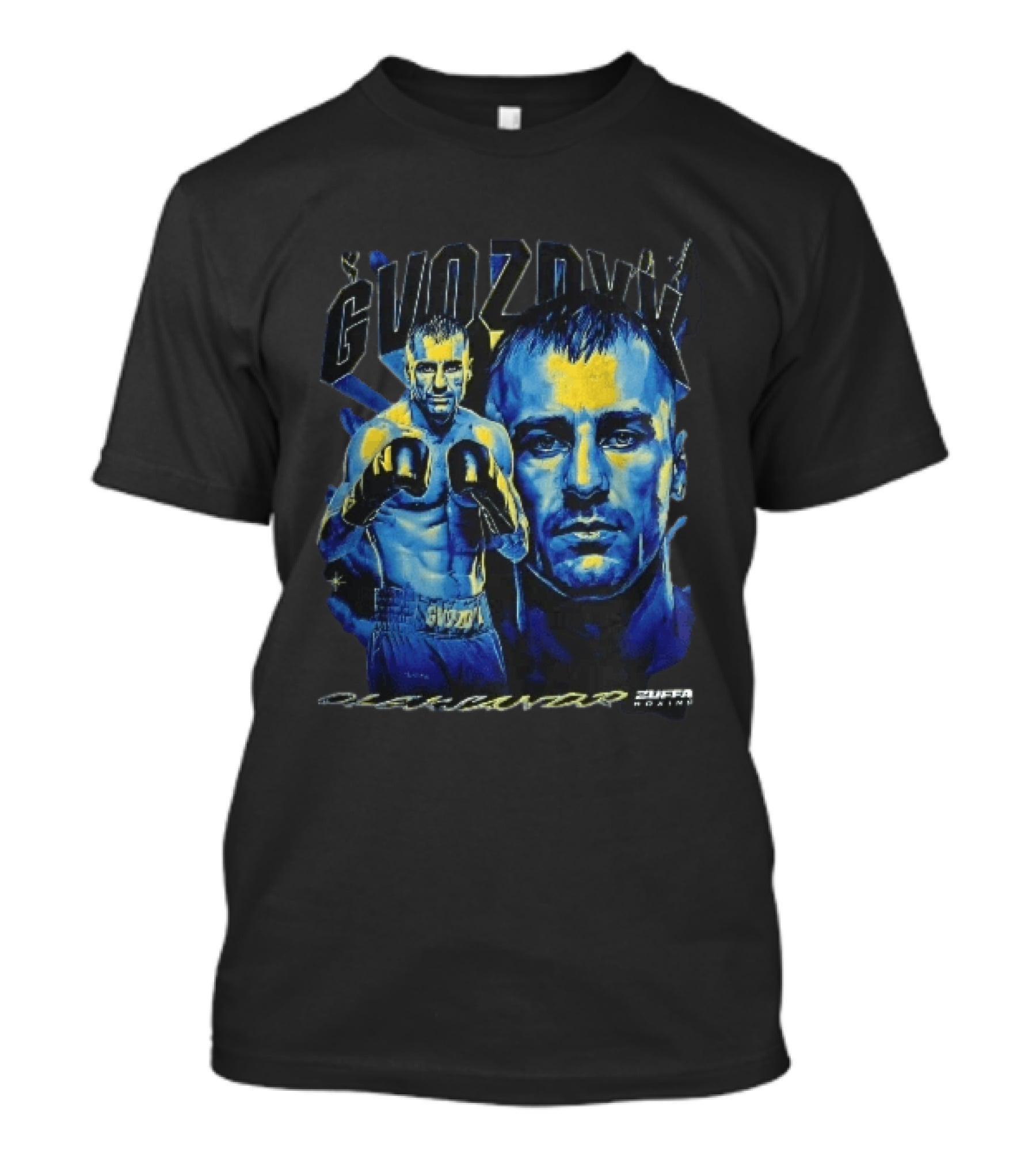 Gvozdyk Oleksandr Zuffa Boxing Yellow Blue Boxer Bootleg T-Shirt