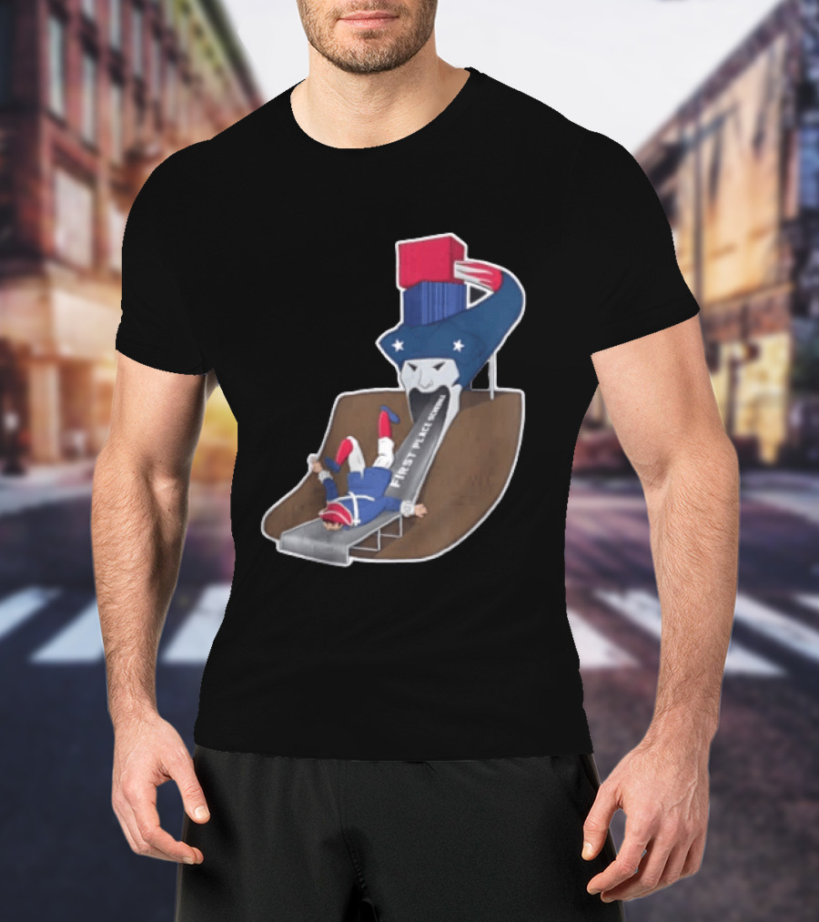 First Place Schedule Patriot Slide Humorous Football Fan Gear T-Shirt