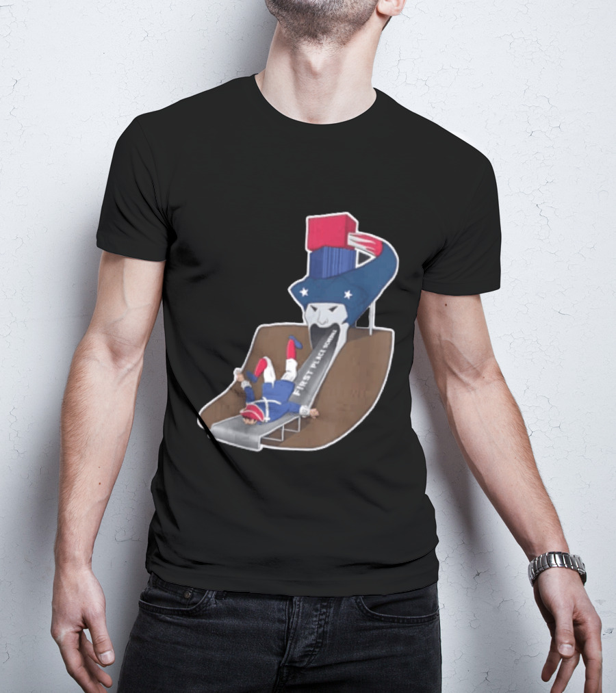 First Place Schedule Patriot Slide Humorous Football Fan Gear T-Shirt