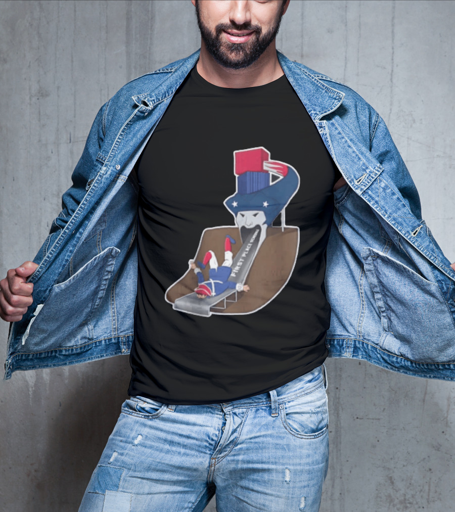First Place Schedule Patriot Slide Humorous Football Fan Gear T-Shirt