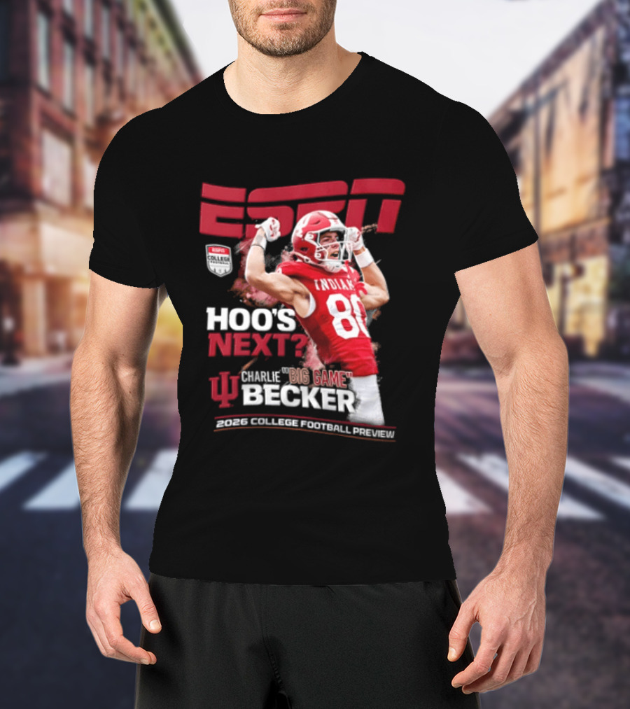 ESPN The Magazine Charlie Becker Indiana Hoosiers 2026 College Football Preview T-Shirt