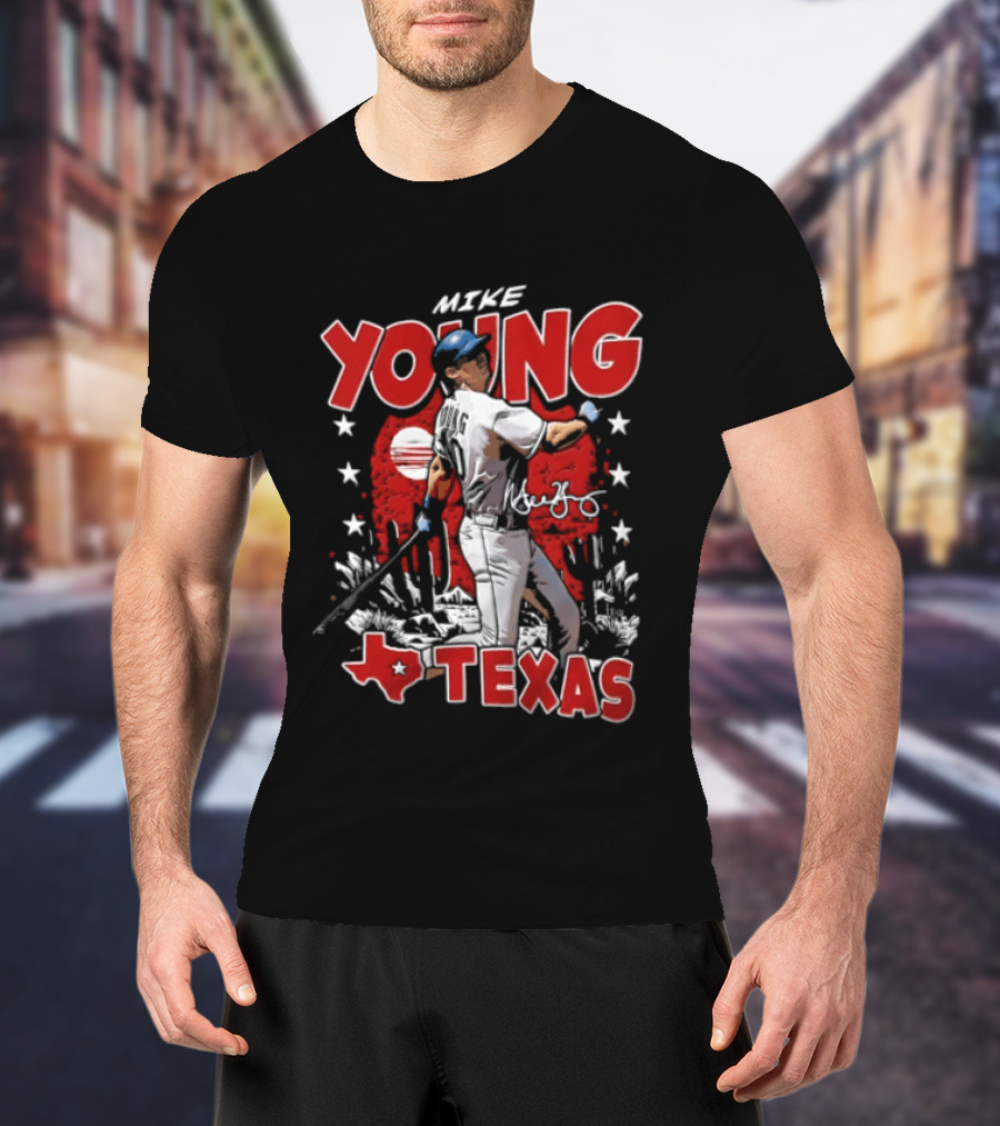 Mike Young Baseball Texas Red T-Shirt