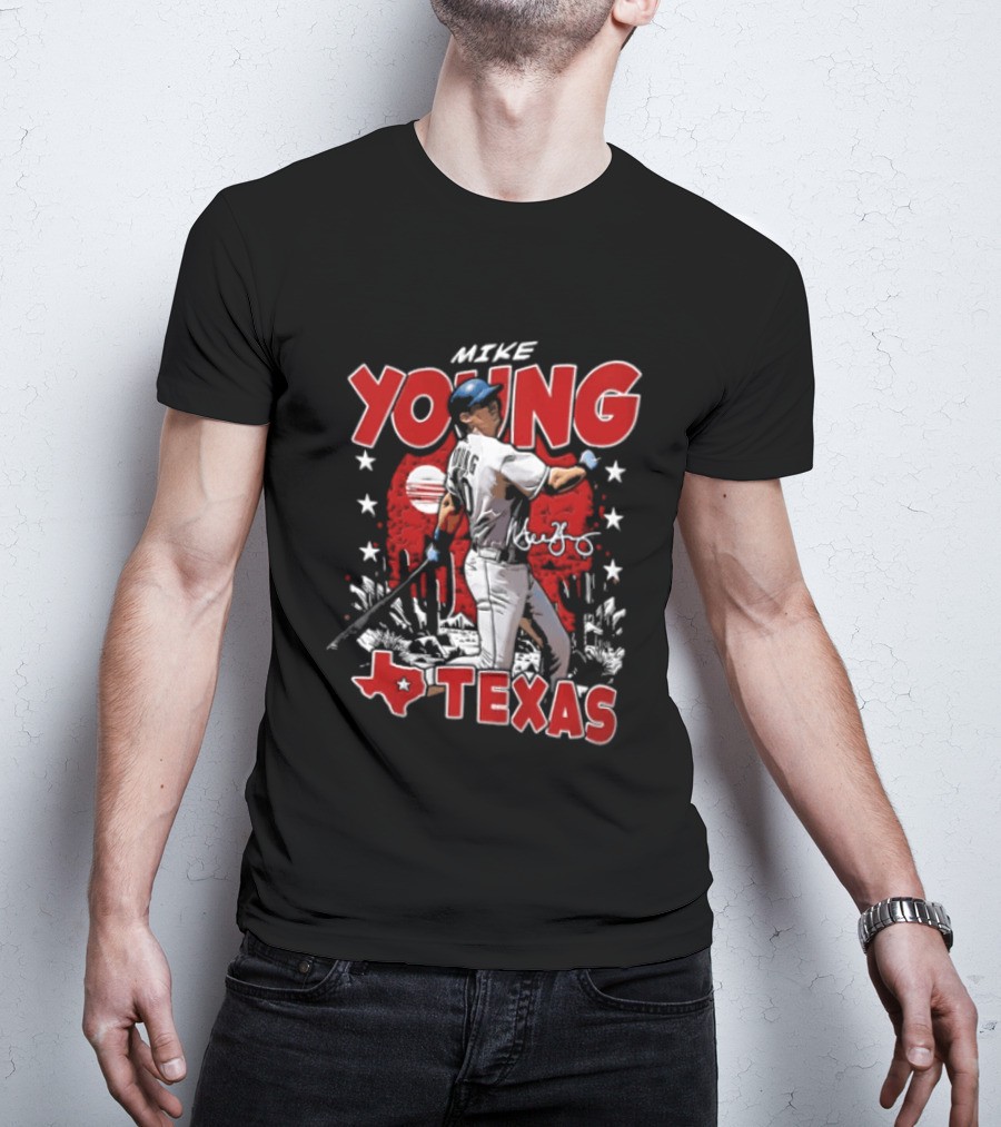 Mike Young Baseball Texas Red T-Shirt