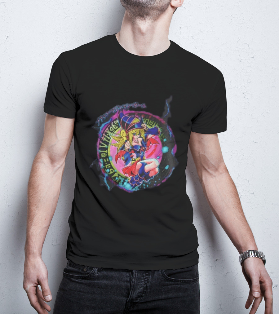 Dark Magician Girl Anime Spellcaster Magic Circle Wand T-Shirt