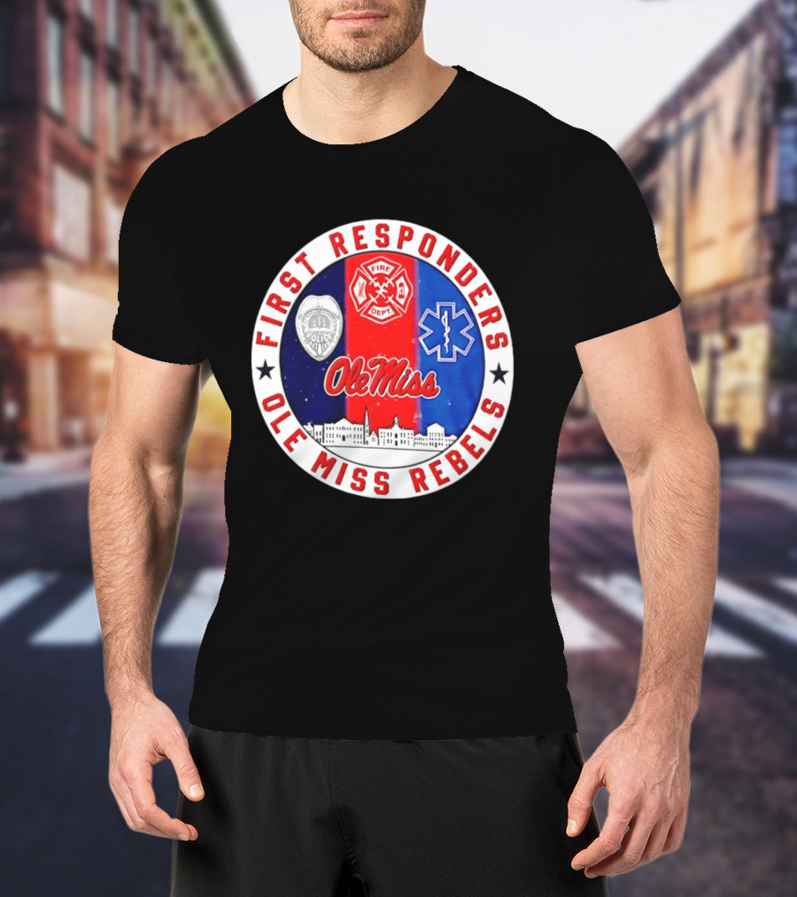 Ole Miss Rebels First Responders Police Fire Dept EMS 2026 T-Shirt