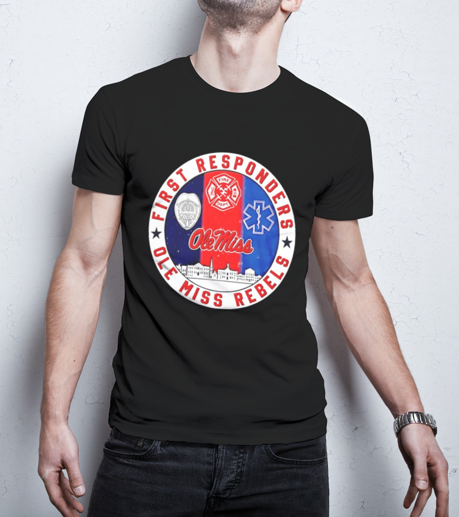Ole Miss Rebels First Responders Police Fire Dept EMS 2026 T-Shirt