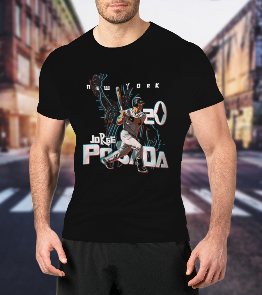 Jorge Posada New York Baseball 3D 20 Yankees T-Shirt