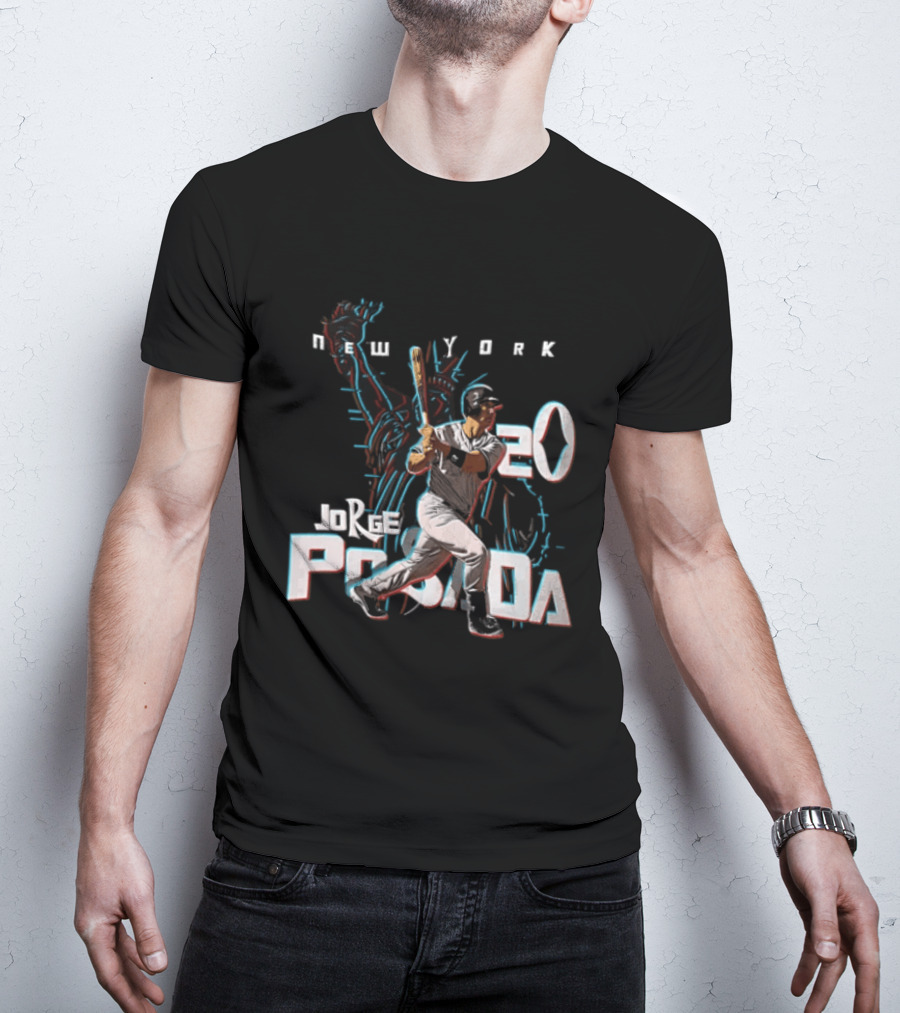 Jorge Posada New York Baseball 3D 20 Yankees T-Shirt