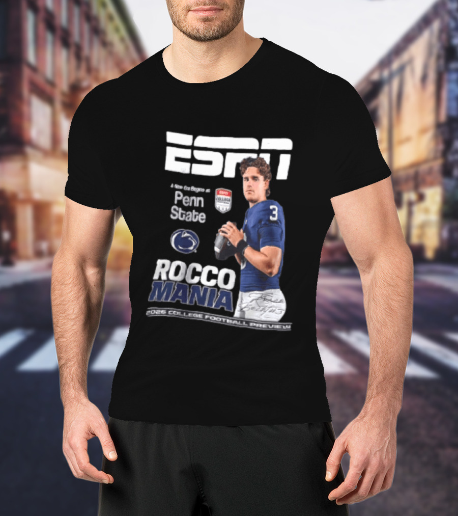 ESPN Exclusive Rocco Mania Penn State College Football Preview 2026 T-Shirt