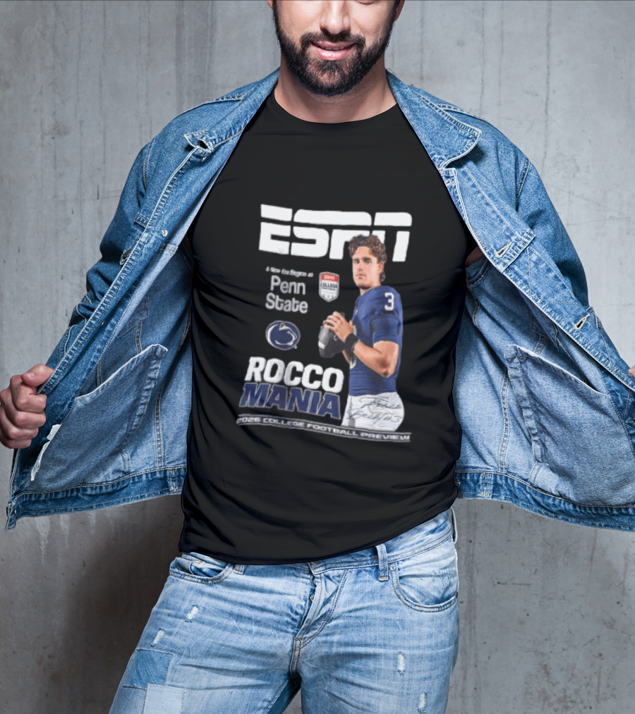 ESPN Exclusive Rocco Mania Penn State College Football Preview 2026 T-Shirt
