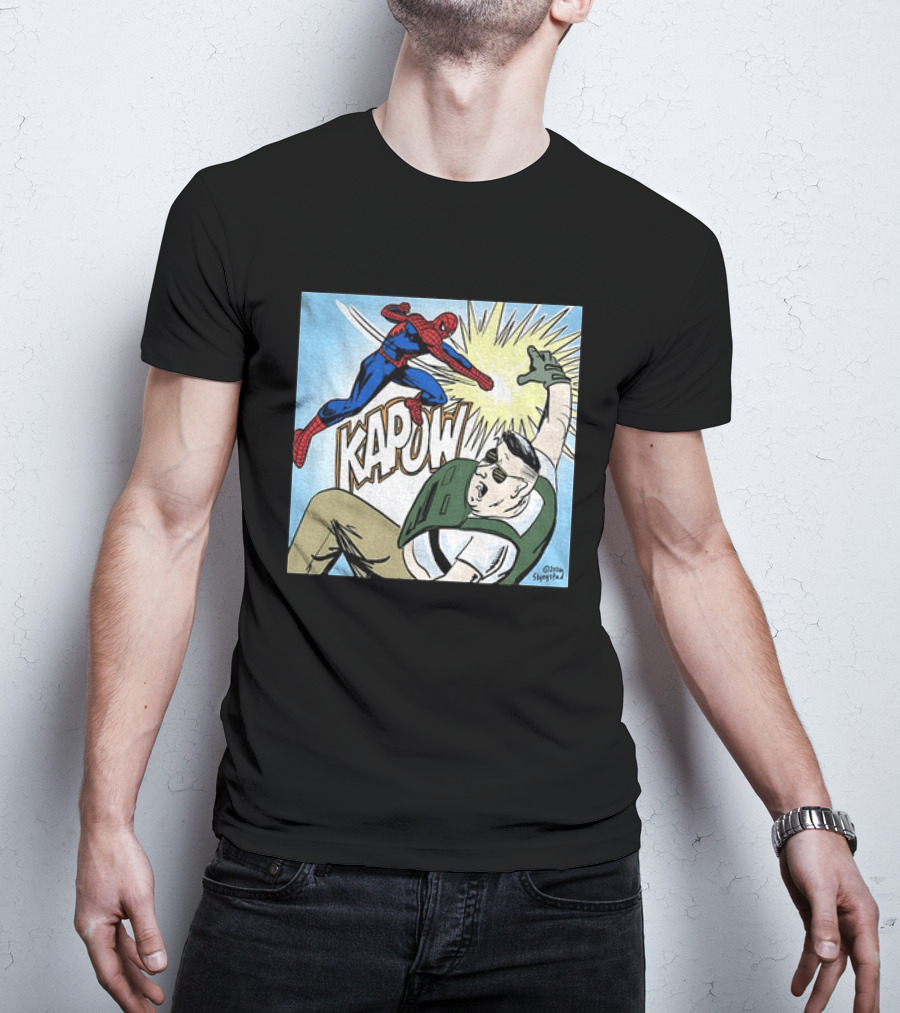 Spider Man Kapow Punch Action Jake Lang Amigo Da Militancia T-Shirt