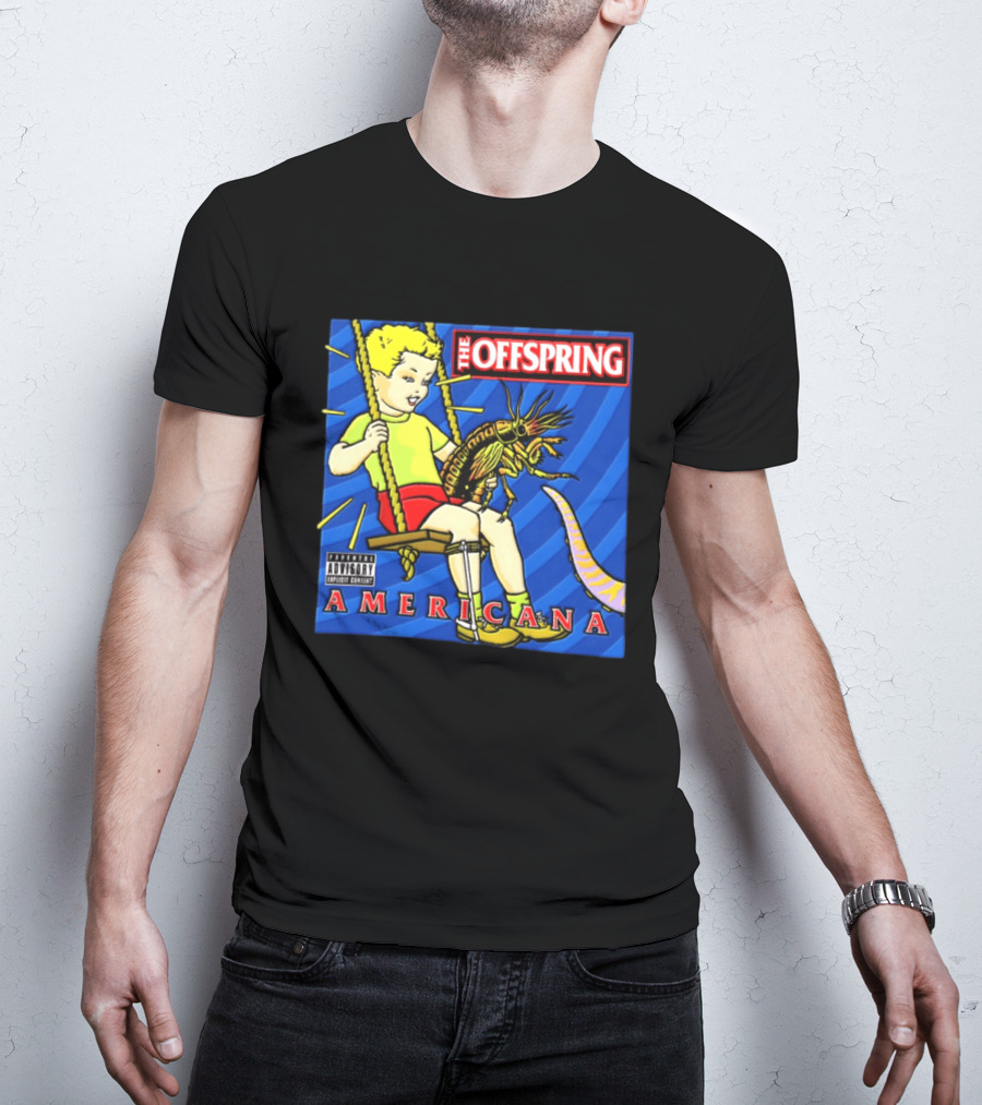 The Offspring Americana Album Cover Kid Holding Lobster Tentacle Explicit Content T-Shirt