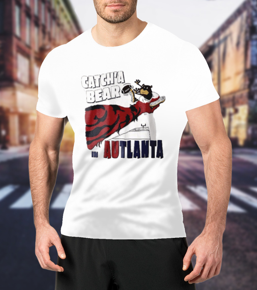 Catch A Bear Auburn Tigers Autlanta Football Cartoon T-Shirt