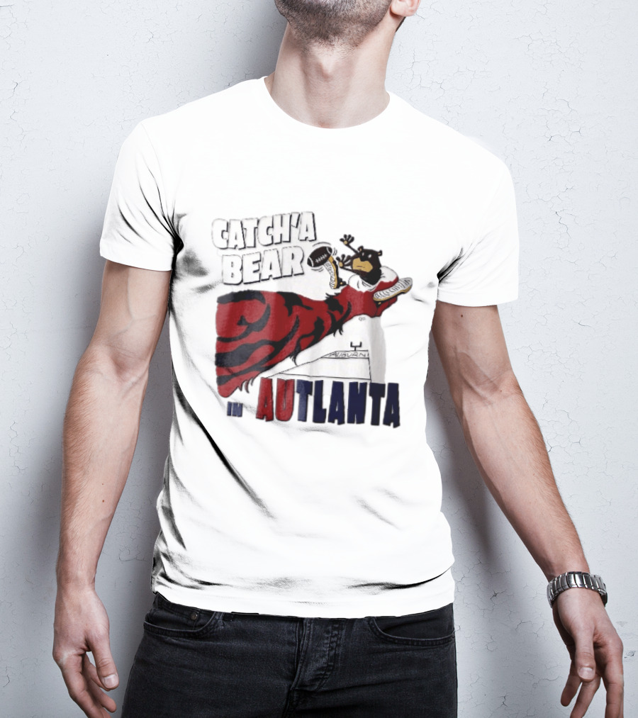 Catch A Bear Auburn Tigers Autlanta Football Cartoon T-Shirt