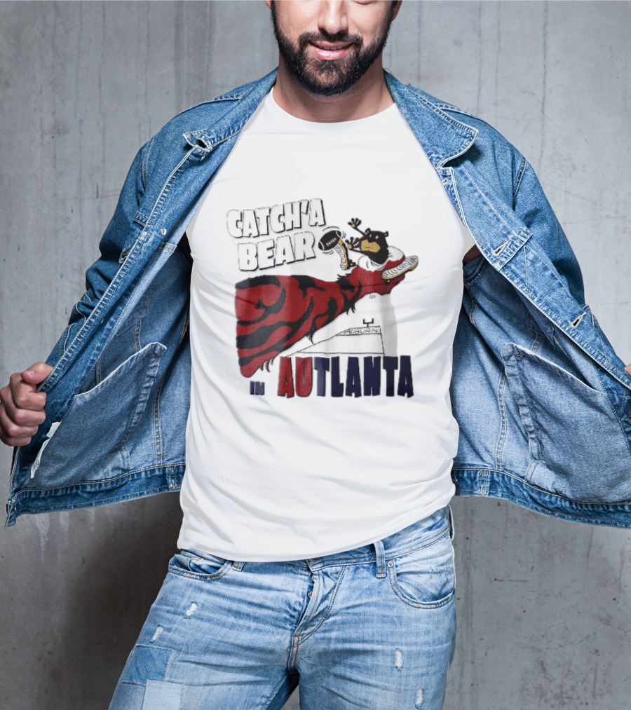 Catch A Bear Auburn Tigers Autlanta Football Cartoon T-Shirt