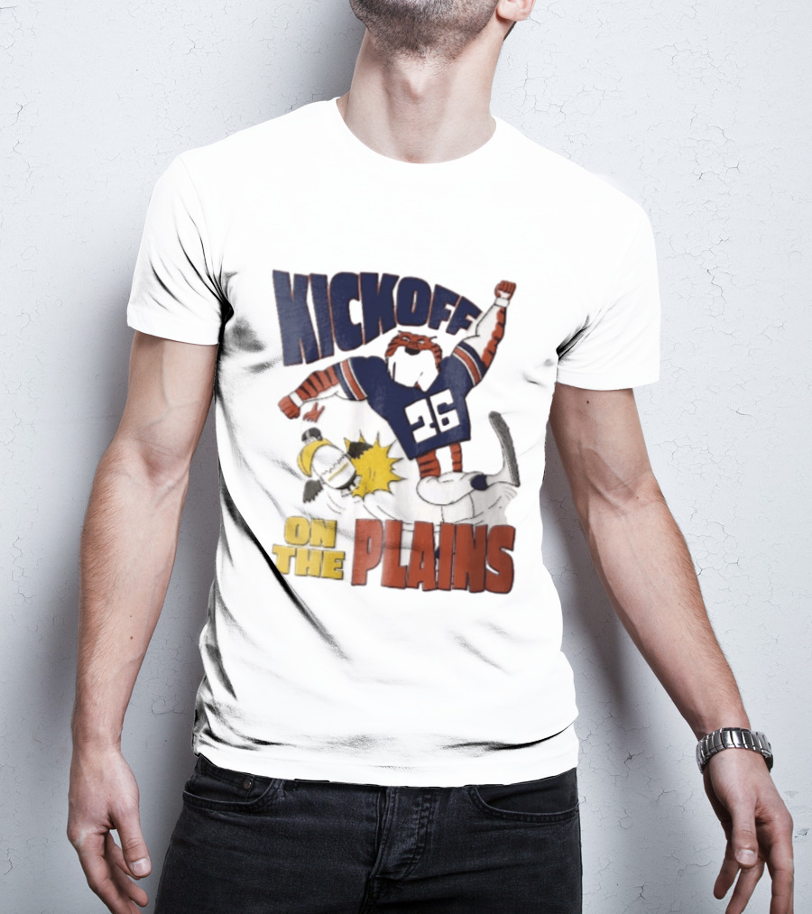 Kickoff On The Plains Auburn Tigers Southern Miss Cartoon Kicking Eagle T-Shirt