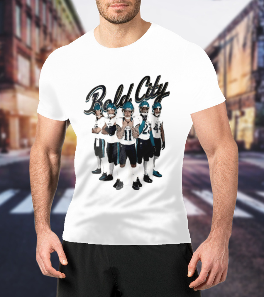 Bold City Jacksonville Jaguars Five Players Collage T-Shirt