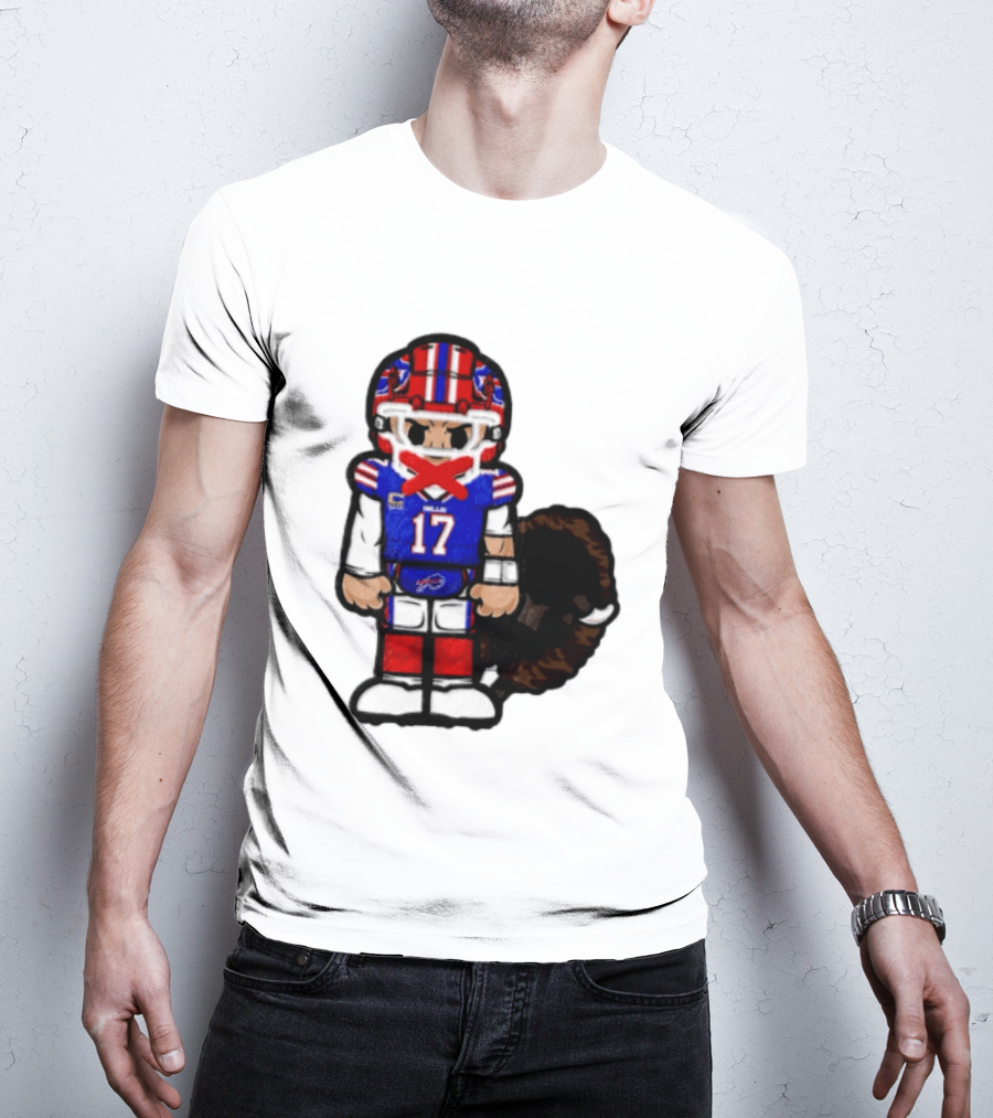 Josh Allen Buffalo Bills 17 Chibi Football 2026 T-Shirt