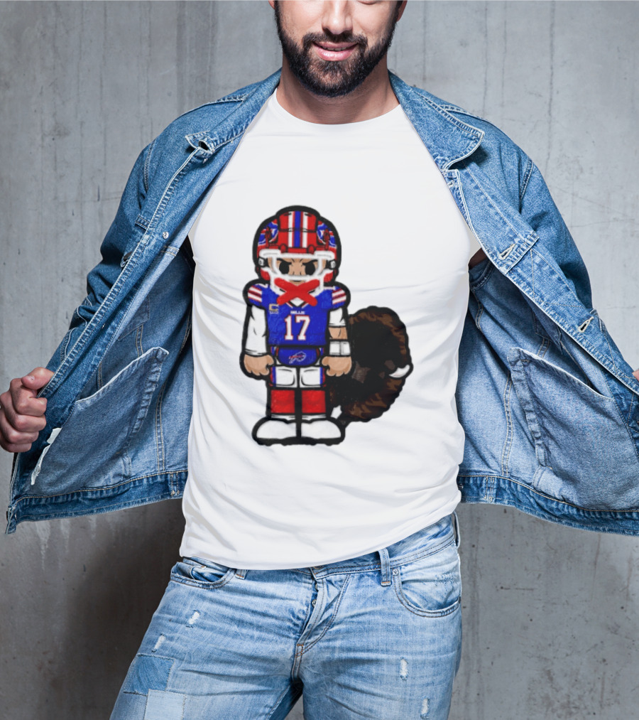 Josh Allen Buffalo Bills 17 Chibi Football 2026 T-Shirt