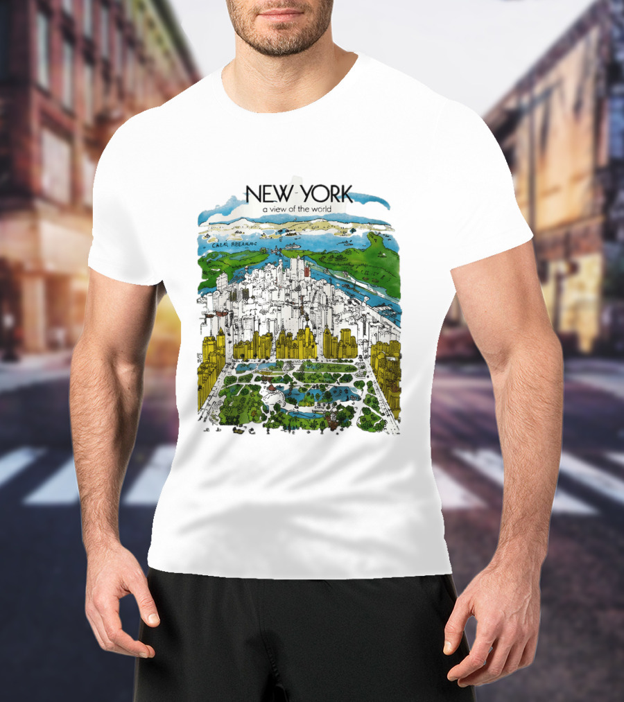 New York A View Of The World Carla Safernac T-Shirt