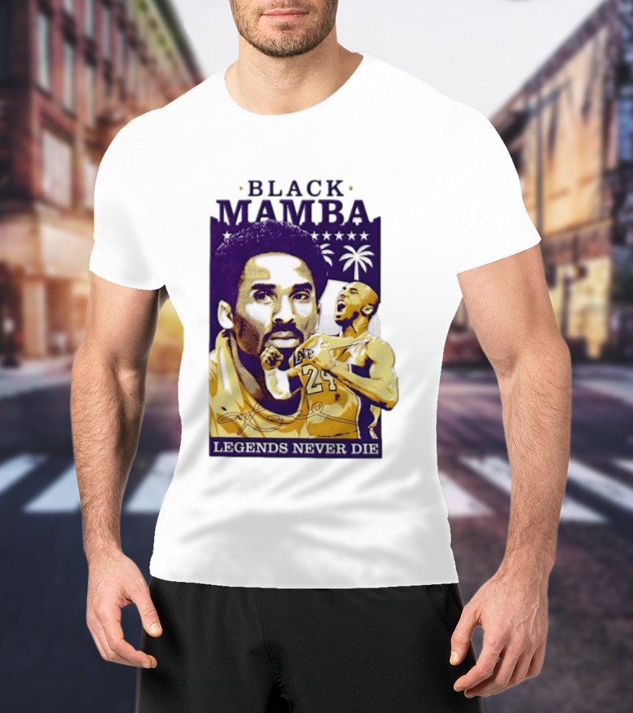 Kobe Bryant Black Mamba Legends Never Die Los Angeles Lakers 24 NBA Basketball T-Shirt