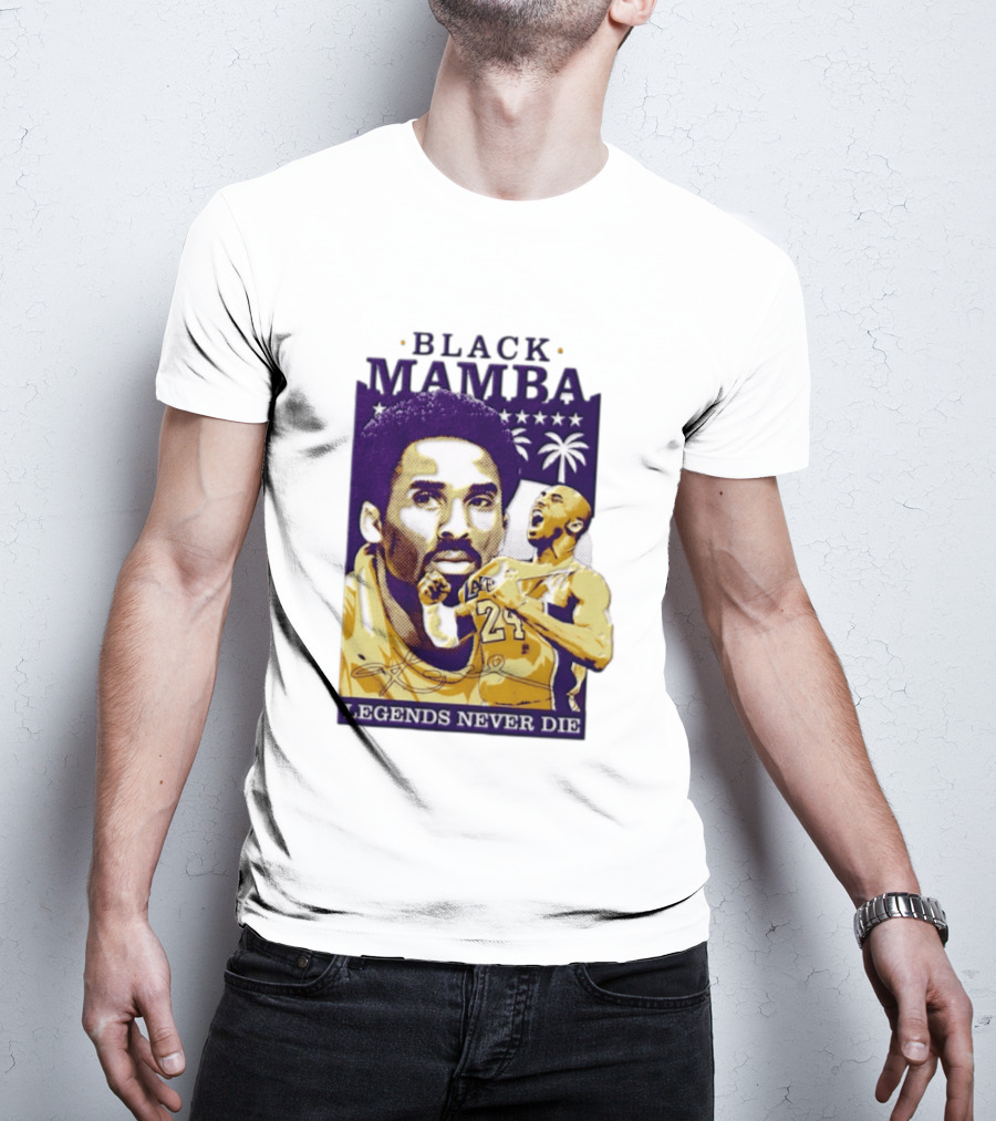 Kobe Bryant Black Mamba Legends Never Die Los Angeles Lakers 24 NBA Basketball T-Shirt