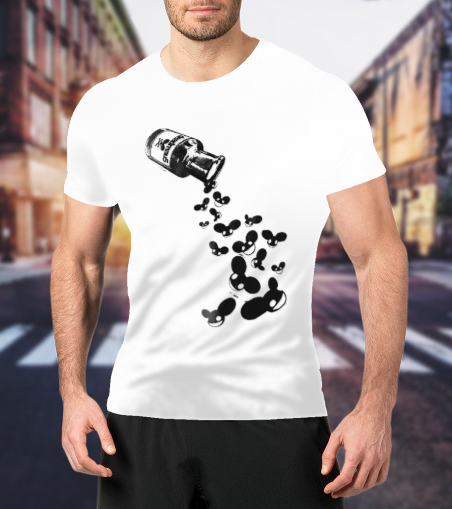 Deadmau5 Tipped Glass Medicine Bottle Mouse Head Spill T-Shirt
