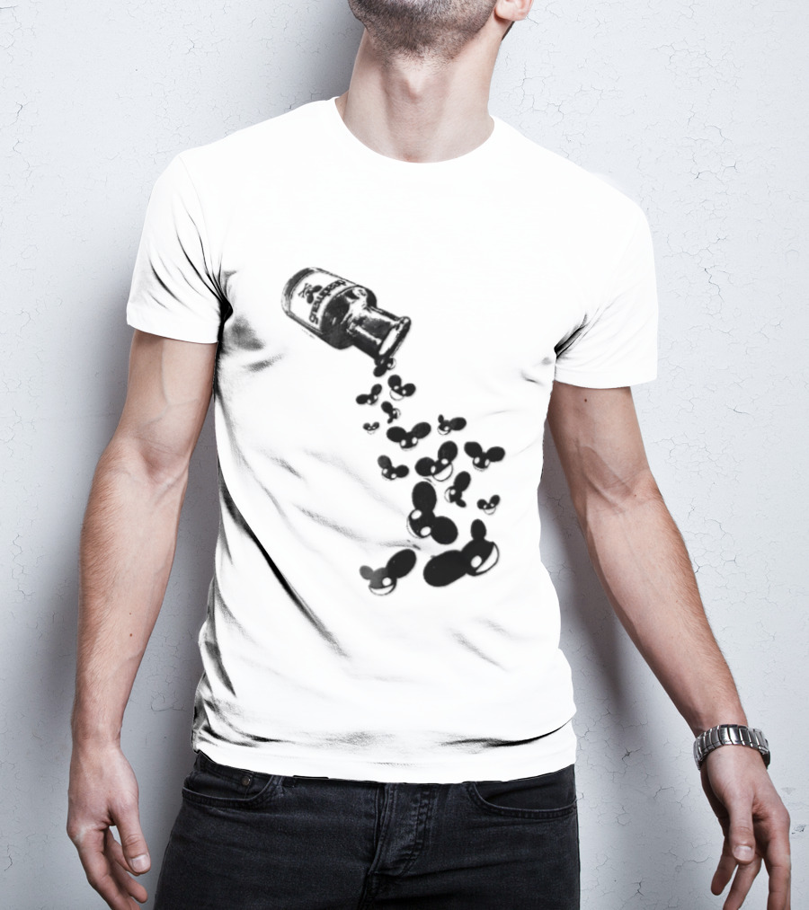 Deadmau5 Tipped Glass Medicine Bottle Mouse Head Spill T-Shirt