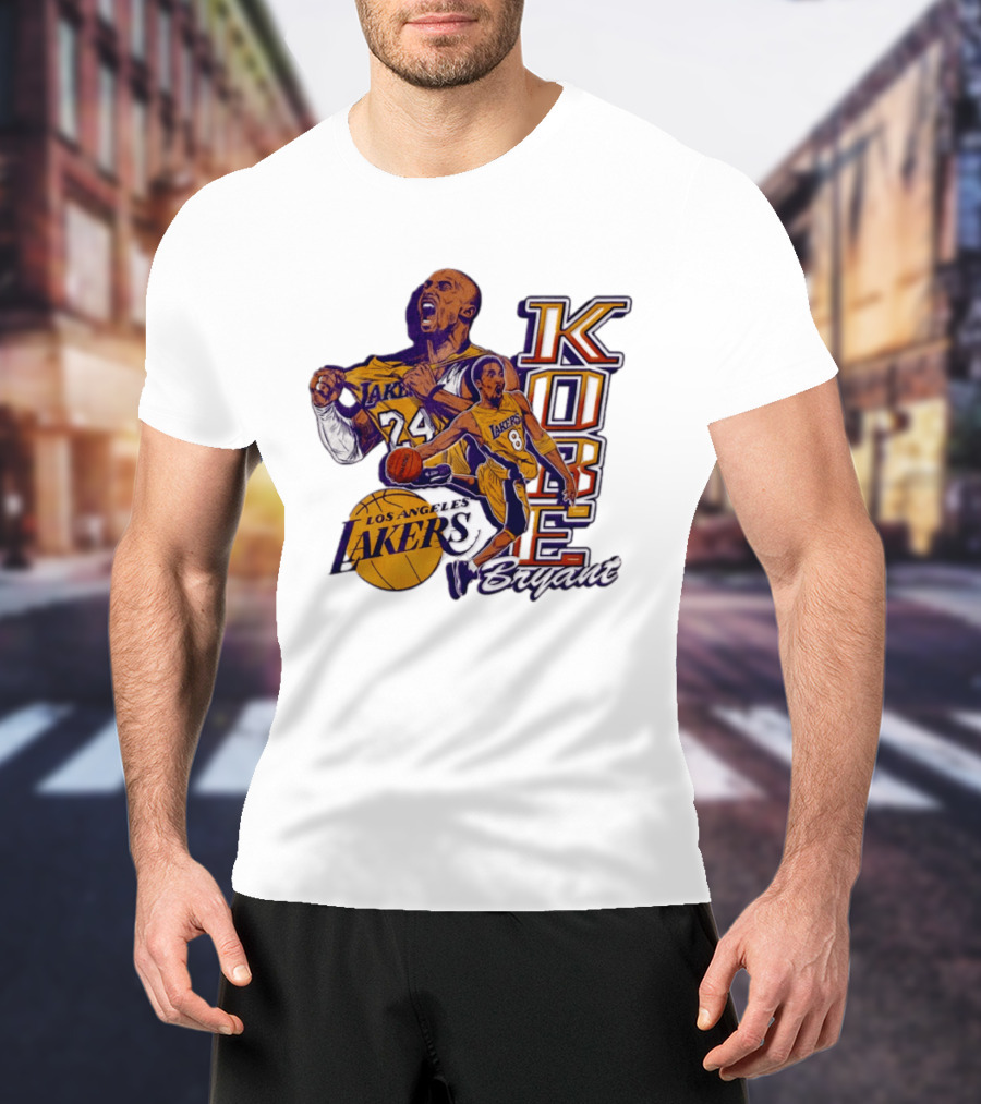 Kobe Bryant Los Angeles Lakers Basketball Scream Dynamic 24 And 8 Lakers T-Shirt
