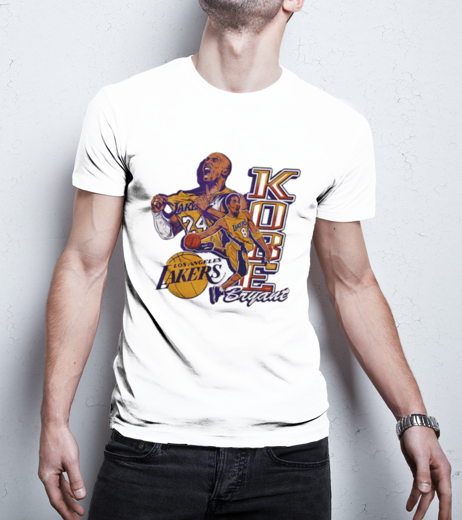 Kobe Bryant Los Angeles Lakers Basketball Scream Dynamic 24 And 8 Lakers T-Shirt