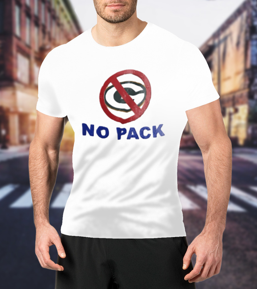 No Pack Green Bay Packers Anti Logo NFL Fan T-Shirt