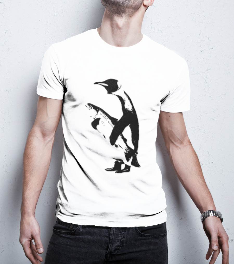 Penguin Holding A Fish T-Shirt
