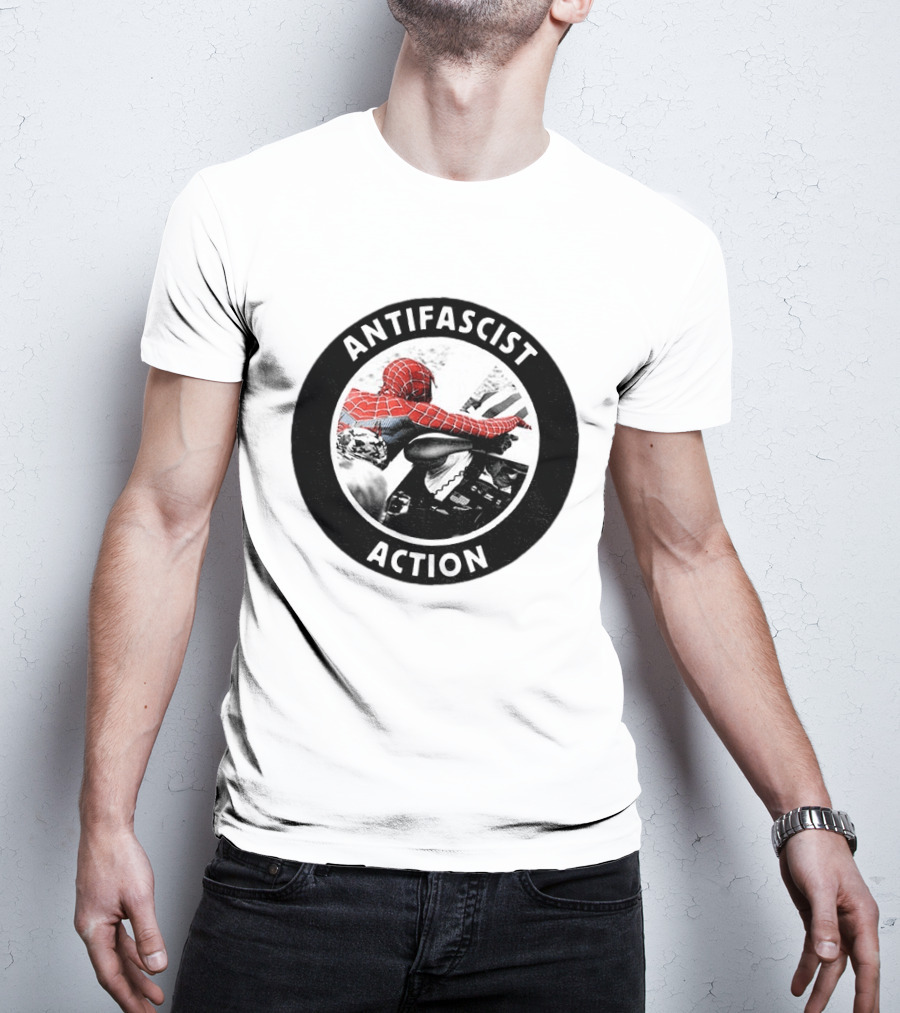 Spider Punk Hobie Brown Spider Man Antifascist Action Good Night White Pride Anti Fascist T-Shirt