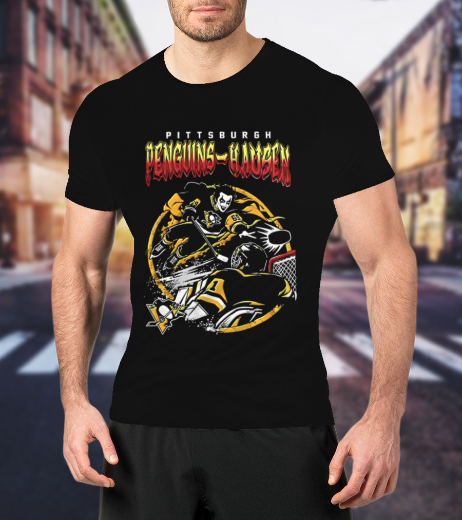Pittsburgh Penguins Danhausen WWE Friday Night Hockey Crossover 2026 T-Shirt