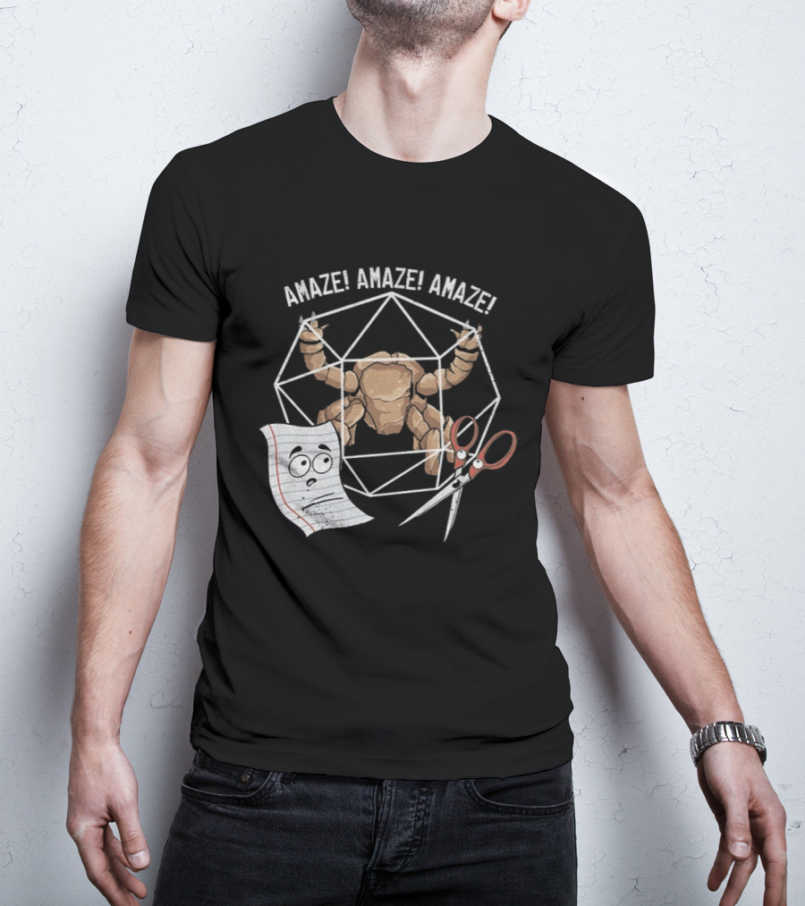 Rocky Paper Scissors Amaze Amaze Amaze Polyhedron Challenge T-Shirt
