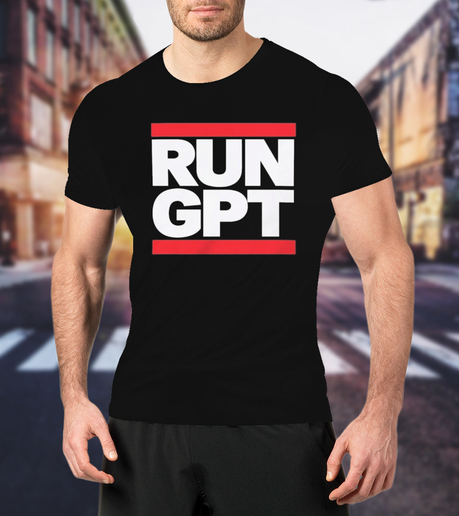 RUN GPT Bold Red White T-Shirt