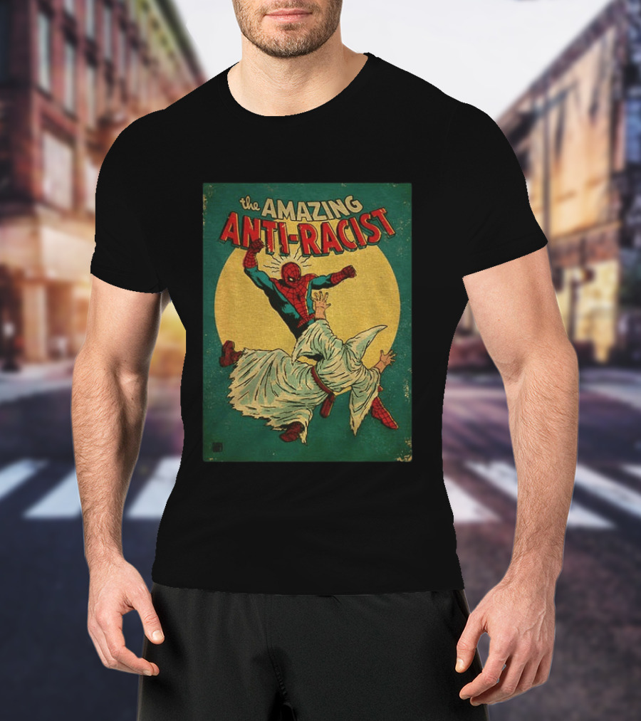 The Amazing Anti Racist Spider Man Striking T-Shirt