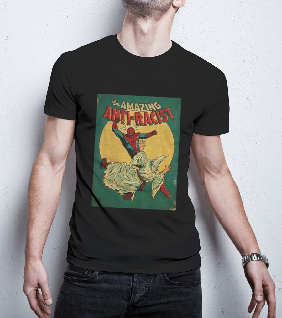 The Amazing Anti Racist Spider Man Striking T-Shirt