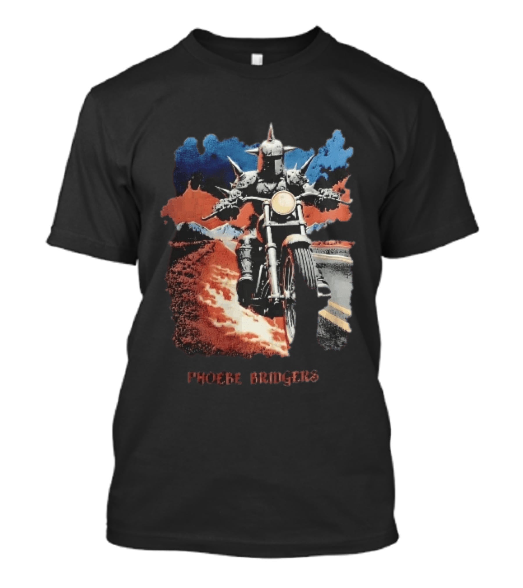 Phoebe Bridgers Spiked Knight Armor Motorcycle Road Bootleg T-Shirt
