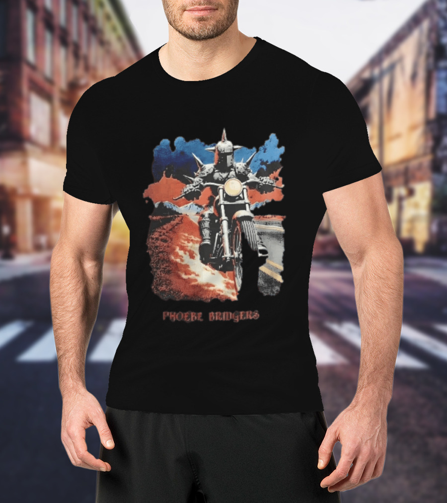 Phoebe Bridgers Spiked Knight Armor Motorcycle Road Bootleg T-Shirt