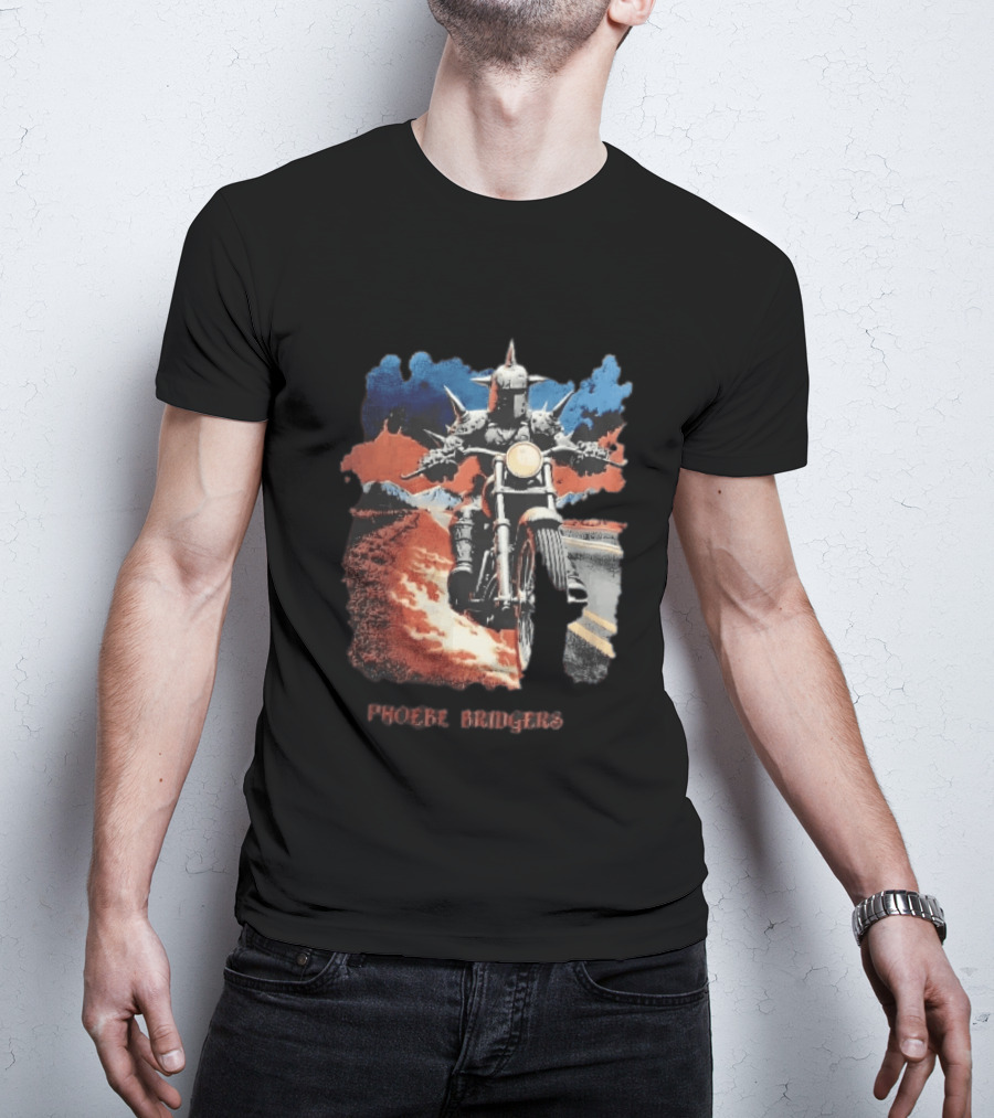 Phoebe Bridgers Spiked Knight Armor Motorcycle Road Bootleg T-Shirt