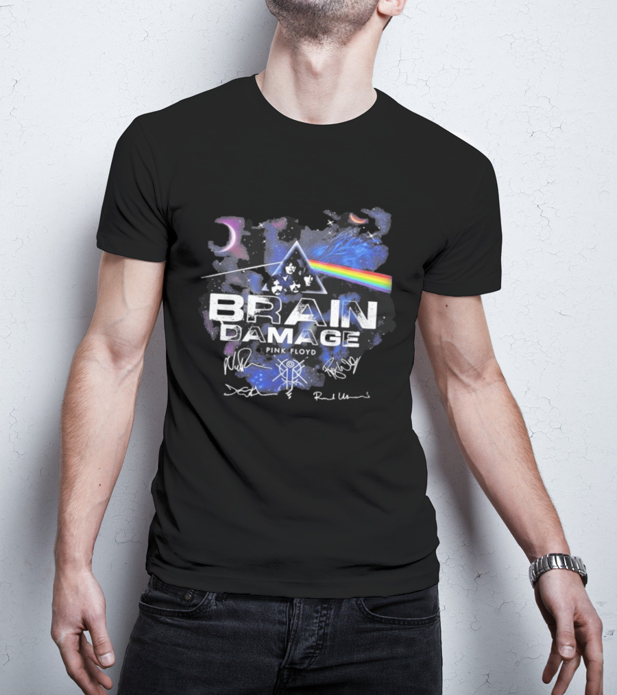 Pink Floyd Brain Damage Dark Side Of The Moon Prism Signatures T-Shirt