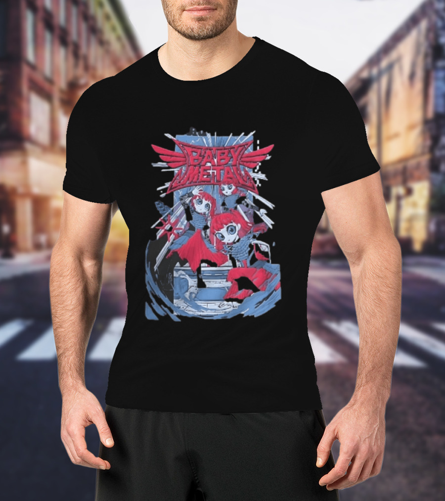 Babymetal Cartoon Redhead Gothic Female Performers Anime T-Shirt