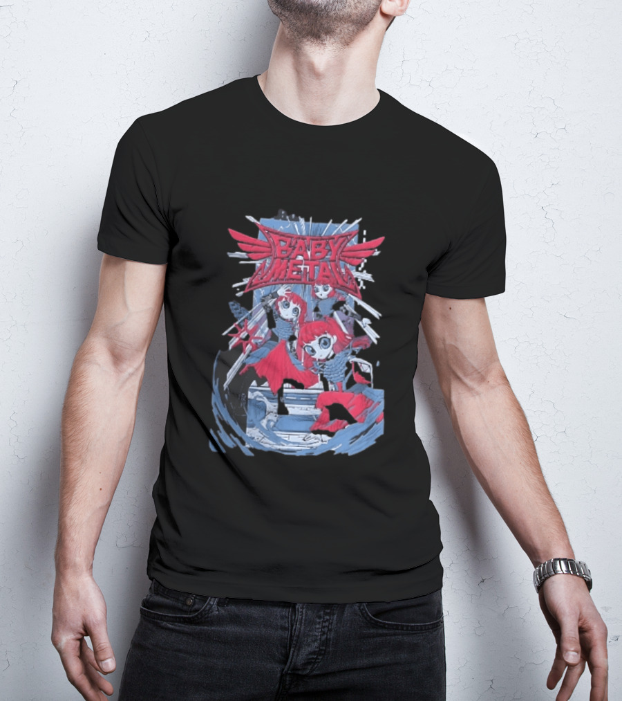 Babymetal Cartoon Redhead Gothic Female Performers Anime T-Shirt