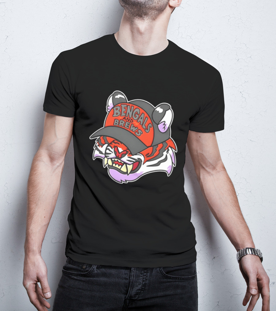 Bengals And Brews Cincinnati Tiger Fan Gear T-Shirt