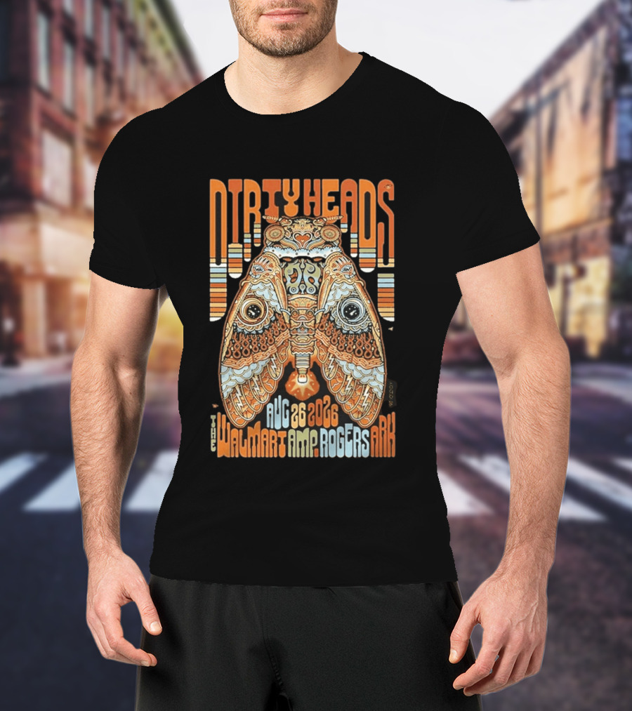 Dirty Heads August 26 2026 Walmart AMP Rogers AR Butterfly T-Shirt