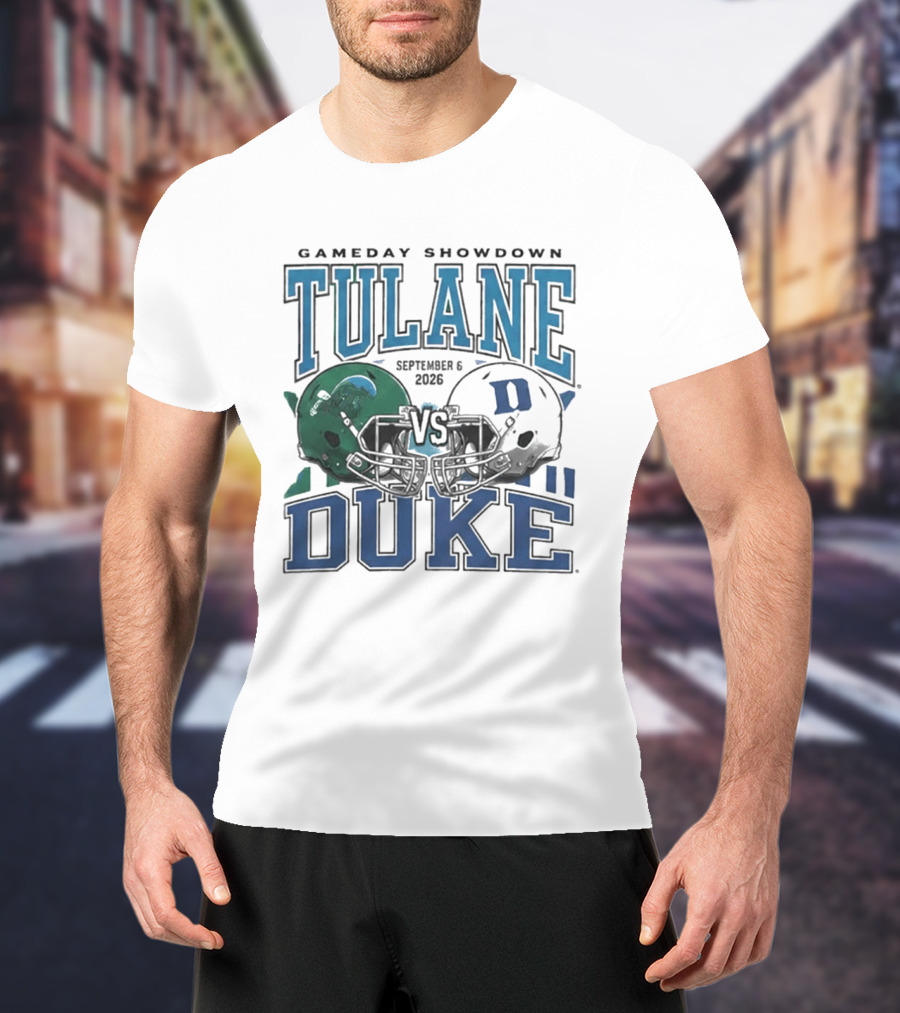 Gameday Showdown Duke Blue Devils Vs Tulane Green Wave September 6 2026 T-Shirt