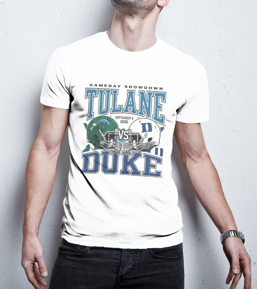 Gameday Showdown Duke Blue Devils Vs Tulane Green Wave September 6 2026 T-Shirt