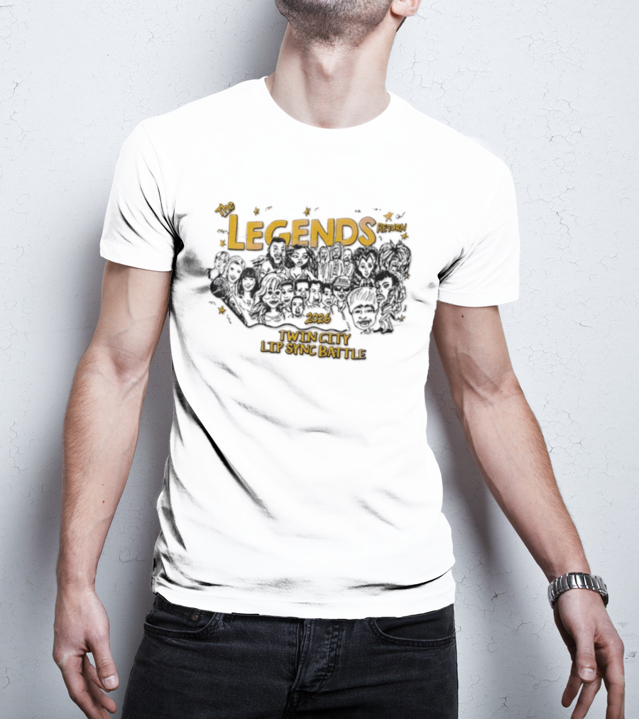 The Legends Return 2026 Twin City Lip Sync Battle Caricature Music T-Shirt