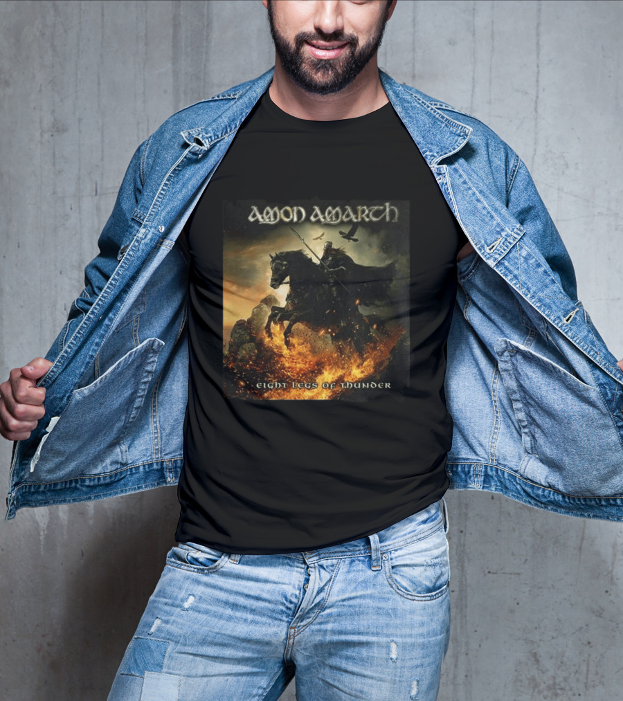 Amon Amarth Eight Legs Of Thunder New Single Viking Warrior Album Cover T-Shirt